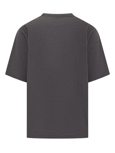 Dolce & Gabbana Trendy T-shirt With Unique Stampaint Design In Melange Grigio