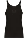 Dolce & Gabbana 'tank Top With Dg Embroidery In Black