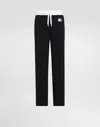 Dolce & Gabbana Triacetate Track Pants In Black