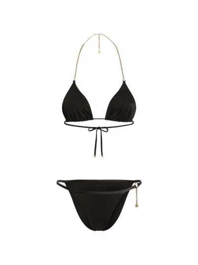 Dolce & Gabbana Triangle Bikini In Black