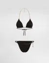 Dolce & Gabbana Triangle Bikini In Black