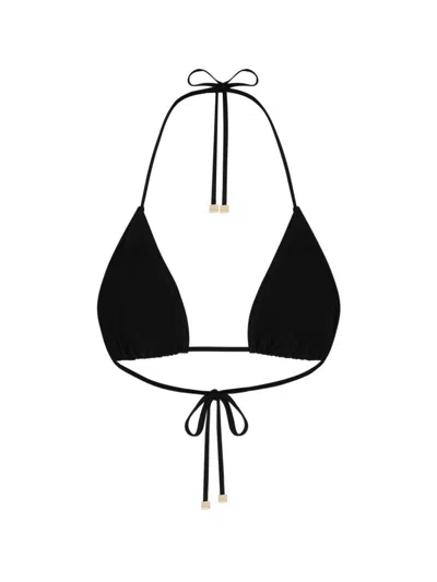 Dolce & Gabbana Triangle-cup Bikini Top In Black
