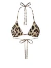 Dolce & Gabbana Triangle Bikini Top In Multi