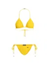 Dolce & Gabbana Triangle Bikini In Yellow