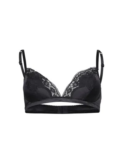 DOLCE & GABBANA TRIANGLE BLACK BRA