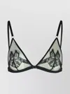 Dolce & Gabbana Triangle Cup Bra With Bow And Lace In Black