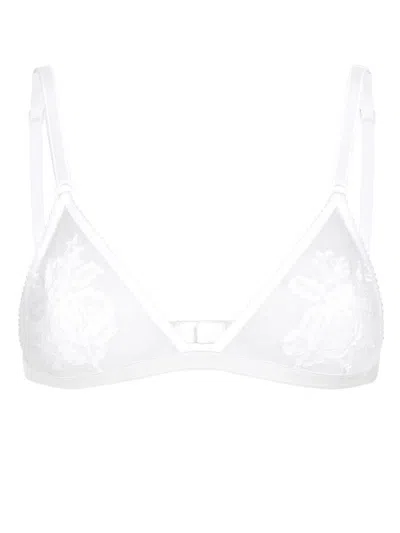 Dolce & Gabbana Triangle Cup Lace Bra In White