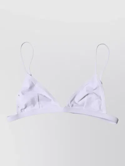 Dolce & Gabbana Triangle Cup Nylon Swim Top Beachwear In White