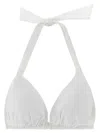 Dolce & Gabbana Triangle Halter Bikini Top In White