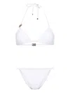 Dolce & Gabbana Logo-plaque Triangle-cup Bikini In White