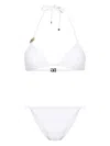 Dolce & Gabbana Logo-plaque Triangle-cup Bikini In White