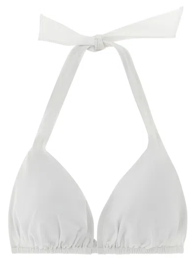 Dolce & Gabbana Triangle With Removable Padding Bikini Top In White
