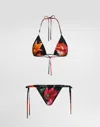 Dolce & Gabbana Bikini A Triangolo Stampa Fiori