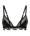Dolce & Gabbana Black Soft Cup Triangle Bra In Black