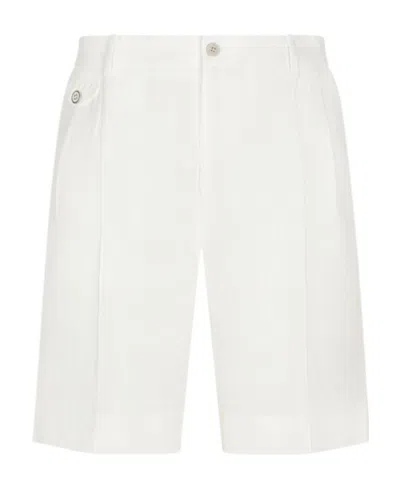 Dolce & Gabbana Trimmed Pocket Shorts In White