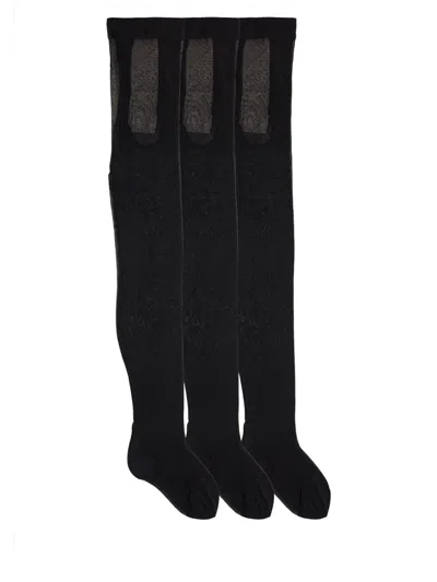 Dolce & Gabbana Tripack Leggings In Black