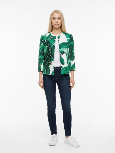 Dolce & Gabbana Tropical-printed Acetate Blouse In Green