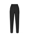 Dolce & Gabbana Wool Gabardine Cigarette Tuxedo Pants In Nero
