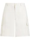 Dolce & Gabbana Gabardine Shorts With Side Pockets In Beige