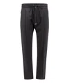 Dolce & Gabbana Virgin Wool Trouser With Drawstring In Black