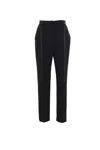Dolce & Gabbana Black Pants With High Waist And Belt Loops In Wool Woman In Black