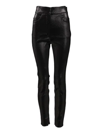 Dolce & Gabbana Cotton Blend Lurex Jeans In Black