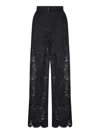 Dolce & Gabbana Flared-leg Lace Pants In Black