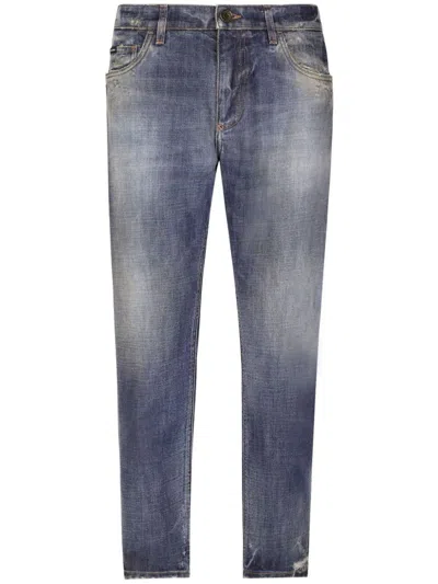 Dolce & Gabbana Slim-fit Cotton Jeans In Blue