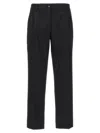 Dolce & Gabbana Wool Canvas Trousers Pants Black In Black
