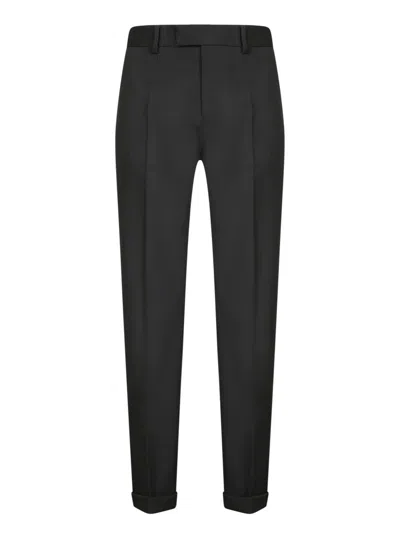 Dolce & Gabbana Straigh Leg Turn-up Hem Trousers In Black