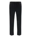Dolce & Gabbana Velvet Cotton Trousers With Side Stripe Detail In Black