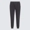 Dolce & Gabbana Black Track Pants With Logo Applied On The Back In Gray