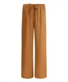 Dolce & Gabbana Satin Lounge Trousers With Side And Back Pockets In Brown