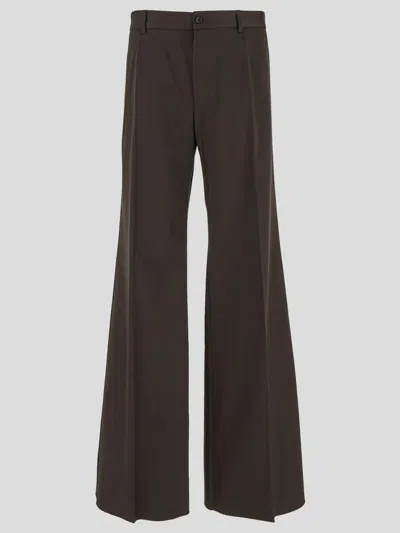 Dolce & Gabbana Cotton Trousers In Brown