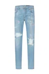 Dolce & Gabbana Logo-plaque Slim-fit Jeans In Combined Variant
