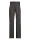 Dolce & Gabbana Wool Trousers With Textured Fabric And Pockets In Gray