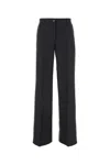 Dolce & Gabbana Stretch Fabric Pants With Zipped Ankle In Grey