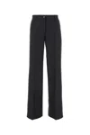 Dolce & Gabbana Tuxedo Stripe Wide Leg Wool Trousers In Grey