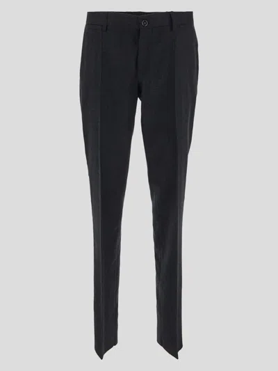 Dolce & Gabbana Trousers In Melange Grigio