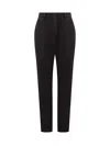 Dolce & Gabbana Black Pants With High Waist And Belt Loops In Wool Woman In Nero