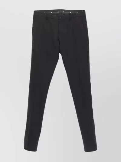 Dolce & Gabbana Trousers Tailored Back Pockets In Black