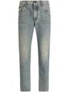 Dolce & Gabbana Straight Jeans With A Lightened Effect In Variante Abbinata