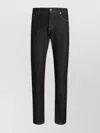 Dolce & Gabbana Trousers With Belt Loops And Contrast Stitching In Black