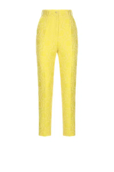 Dolce & Gabbana Trousers In Yellow