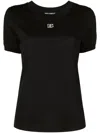 Dolce & Gabbana Cotton T-shirt With Dg Crystal Logo In Black