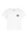 Dolce & Gabbana Jersey T-shirt With Logo Plate In White