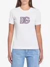 Dolce & Gabbana Women White Maiolica Logo Patch T-shirt, L Luxury T-shirts For Women Darveys