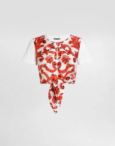Dolce & Gabbana T-shirt M/corta Giro In Multi