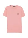 Dolce & Gabbana Cotton T-shirt With Patch In Pink