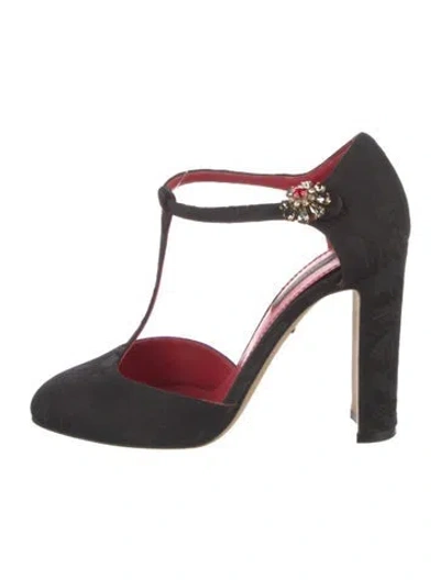 Pre-owned Dolce & Gabbana T-strap Pumps In Multi